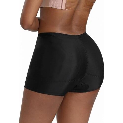 Women Mid Waist Underwear Seamless Body Shapewear Pants Boxer Briefs Hip-Increasing Padded Hips Comfortable Breathable Shorts