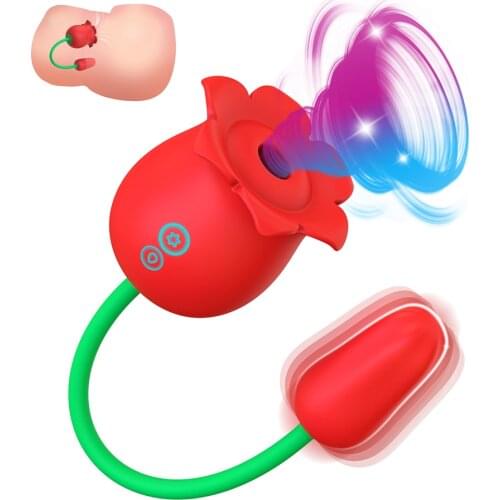 Rose Clitoral Sucking Vibrator Sex Toys for Women Powerful Clit Stimulator Anal Dildo Vibrators Female Masturbator Vibrating Egg