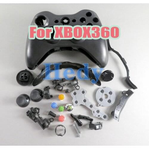 1set For Xbox360 Wired Controller Housing Shell Cross Button Whole Housing Cover Case for Xbox 360 Joystick Black White