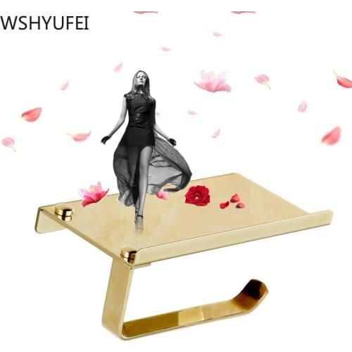 1pcs/lot new stainless steel bathroom mobile phone paper towel toilet tissue box storage rack can put mobile phone paper