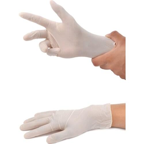 100 Pcs / Lot Disposable gloves Latex rubber housework White plastic glove