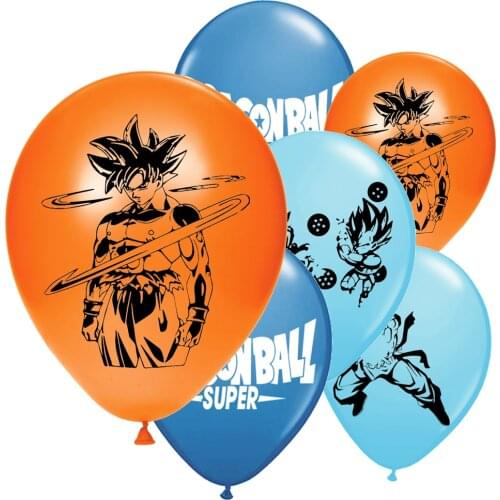 12pcs Son Goku Hero Latex Balloons Kids Birthday Party Decoration Game Theme Air Globos Supplies