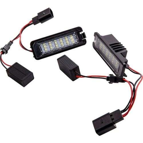 2x LED Number License Plate Light Lamp for VW Golf MK4 MK5 MK6 Passat Polo CC