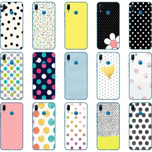58DD Polka Dots Soft Silicone Cover for Huawei P9 P10 P20 P30 Lite mate 10 20 PRO lite p smart 2019 case