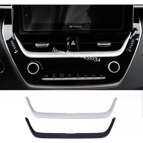 ABS Matte/Carbon fiber For Toyota Corolla E210 2019 2020 accessories Car navigation strip cover trim frame Sticker Car styling