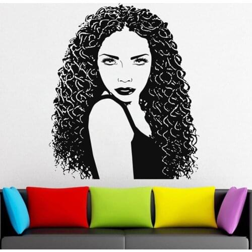 African Women Wall Sticker Vinyl Art Design Africa Home Interior Decoration For Livingroom Poster Mural Beauty Decals AM38