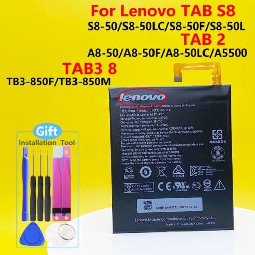 100% NEW 4290mAh L13D1P32 Battery For Lenovo IdeaPad A8-50 A5500 Tab 2 S8-50 Battery +Tracking Number