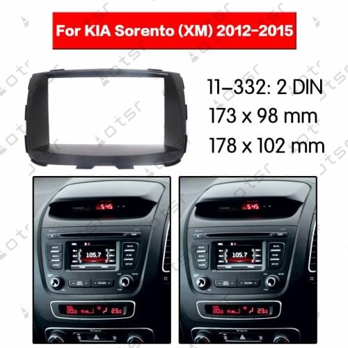 Car Radio Fascia Stereo Panel Plate Surround For KIA Sorento (XM) 2012-2015 Dash Kit DVD Refitting Frame