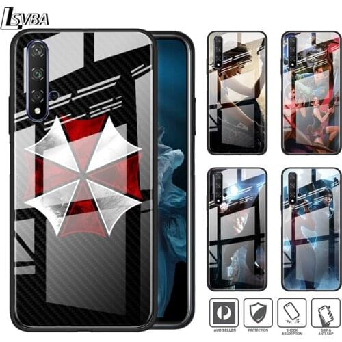 Game Biohazard Umbrella For Huawei Honor 30 20 10 9X 8X Lite Pro Plus Tempered Glass Shell Phone Case Cover