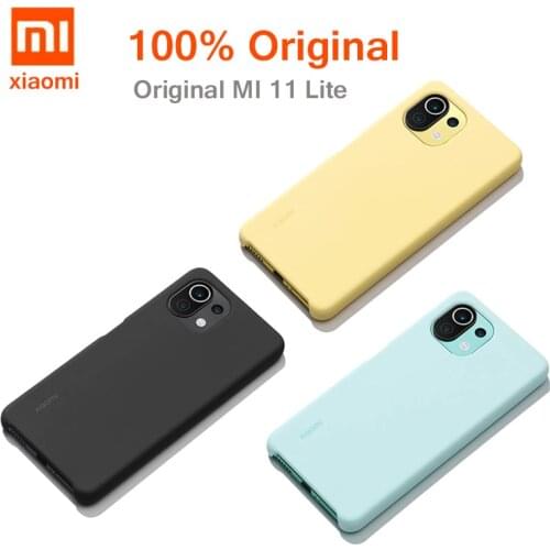 Original Xiaomi Mi 11 Lite Silicone Case Skin-friendly Soft TPU Back Cover For Xiaomi Mi 11 Lite Official xiaomi 11lite