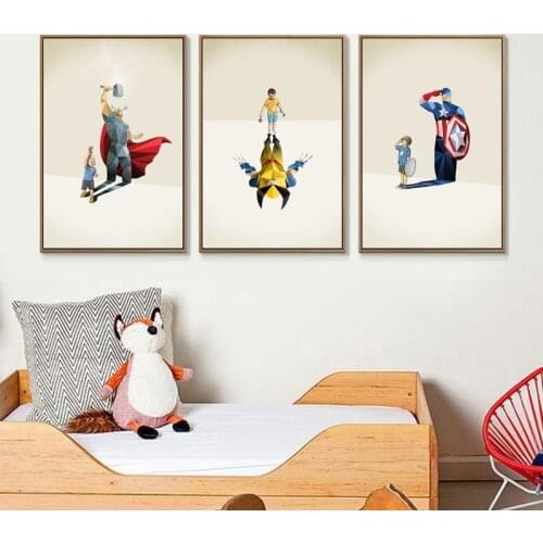 Marvel Avengers Heroes Decoration Painting Captain America Superhero Toilet Funny Creative Painting Children Room Decoration