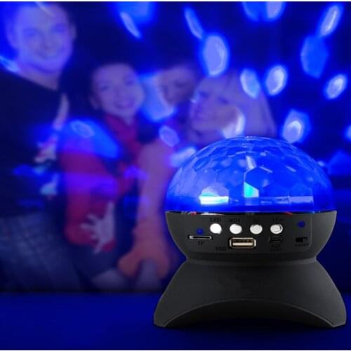 Disco Light Bluetooth Music Speaker LED Party Light USB DJ Stage Light Voice Control Rotating Light Magic Ball Disco Stage Light