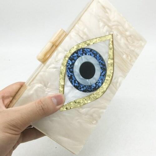 Design Acrylic purse dinner bag devil eyes clutch bag banquet handbag women evening bags 01-SB-emyjsn