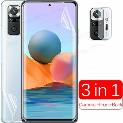 500D Curved Camera + Front + Back Film For Xiaomi Redmi Note 10 Pro 10Pro Note10 Hydrogel Protective Screen Protector Not Glass