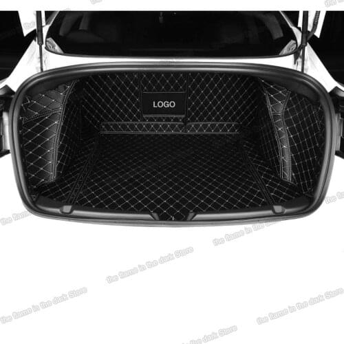 Leather Car Trunk Mat Cargo Liner for for tesla model 3 2019 2020 2021 2022 accessory rear boot cover seat interior accessories