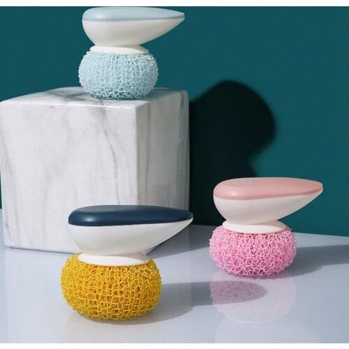 Kitchen Cleaning Brush Dishwashing Decontamination Tools Cleaning Ball Descaling Knife Pan Pot Cleaner Strong Decontamination