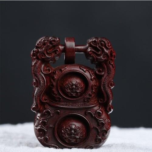 Lobular Rosewood Real Wood Wood Sculpture Traditional Chinese Collection Feng Shui Collection Lucky Office Decoration
