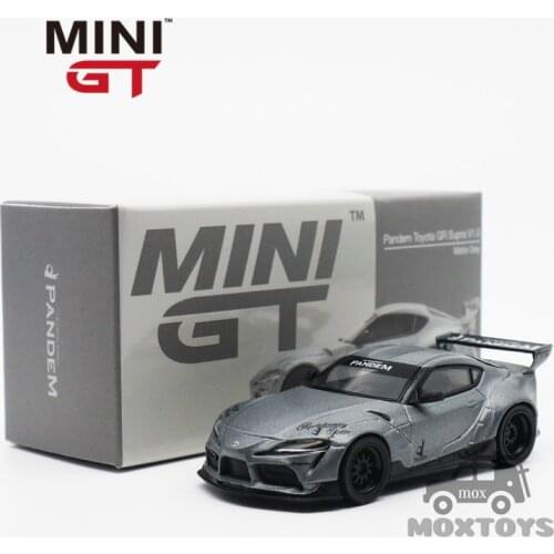 MINI GT 1:64 Pandem Toyota GR Supra V1.0 Matte Grey RHD Diecast Model Car