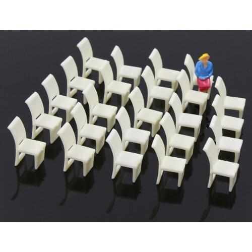 48pcs Model Train Railway Leisure Chair Settee Bench Layout 1:50 O 1:75 OO 1:100 TT Scale ZY10 model building kit