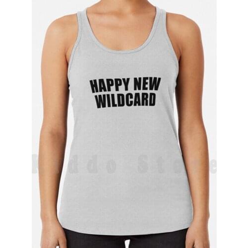 Happy New Wildcard Fpl Black Design Tank Tops Vest 100% Cotton Fpl Fantasy Premier Football Soccer Epl