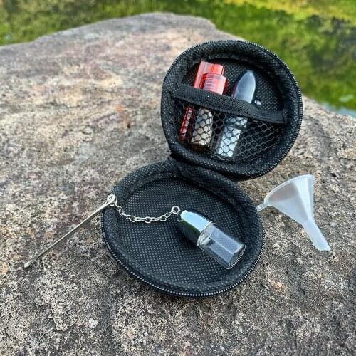 Snuff Set Glass Snuff Sniffer Snorter Dispenser + Glass Pill Bottle + Plastic Funnel + Snuff Jar With Spoon