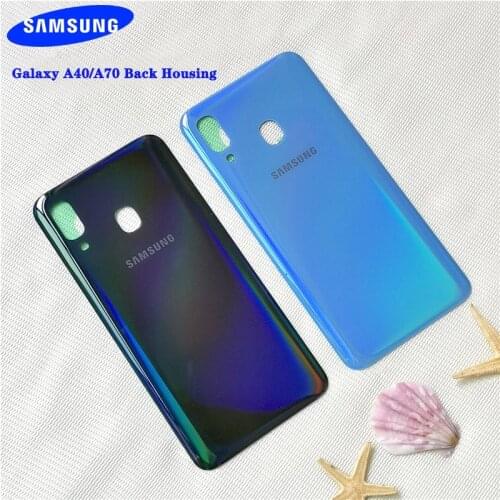 Original Back Plastic For SAMSUNG Galaxy A70 A40 Back Battery Plastic Cover Rear Door Housing Case Replacement Parts With Logo