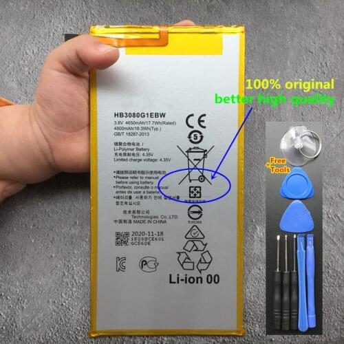 Original 4800mAh HB3080G1EBW Battery For Huawei MediaPad T1 10 Pro / T1-A21 / T1-A21W / T1-A21L / T1-A22L / T1-A23L Batteries