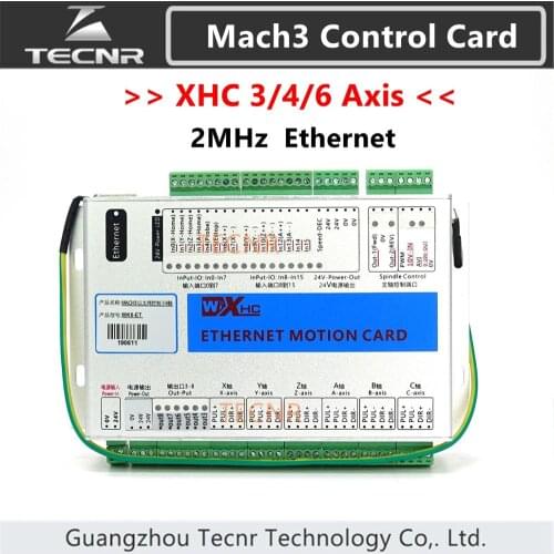 XHC Ethernet Mach3 breakout board 3 4 6 axis motion control card resume 2MHz support windows 7 10 for cnc enrgaver Lathe machine