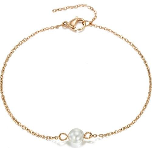 Fake Pearl Charm Bracelet Decorative Jewelry Bracelet Simple Chain Bracelet String Bracelet Women Girls Jewelry Accessories