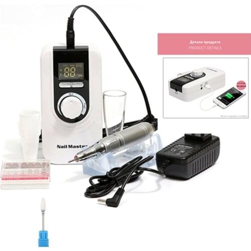 35000rpm Digital LCD Portable Rechargeable Electric Nail Drill Nail File Art Drill Set Decoration Foot Cover Nail Equipment