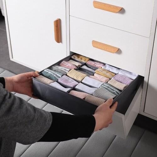 Foldable Underwear Drawer Organizers Storage Dividers Closet Organizer Storage Box 24 Grids For Clothes Bras Scarves Ties Socks