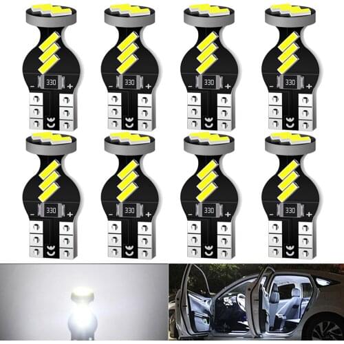 A Pack Canbus T10 W5W LED Light Bulb LED Lamp for Nissan Juke Qashqai j11 Murano Rogue License Plate Side Marker Interior Light