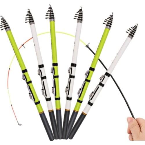 Telescopic Rock Fishing Rod Spinning Fly Carp Feeder Carbon Fiber 1.5M/1.8M/2.1M/2.4M/2.7M/3M Mini Travel Rod Reel Seat