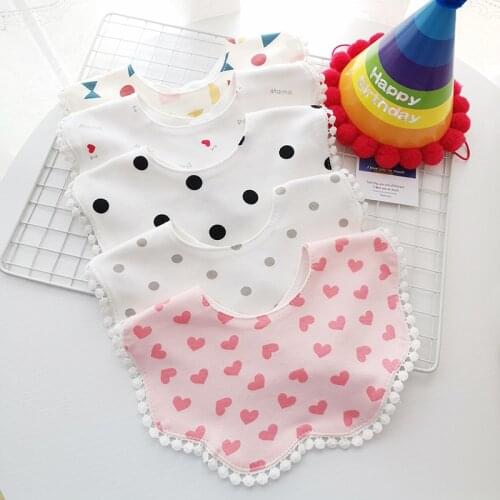 Summer thin baby bib cotton breathable saliva towel cute shape fake collar male and female baby cartoon bib tide