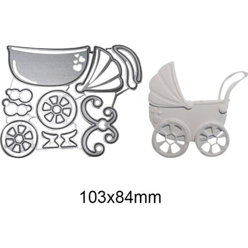 Cutting Dies vehicle Metal Scrapbooking Adorable Baby Carriage Craft Dies Cut Stamps For Stencil And Embossing cards Crafts