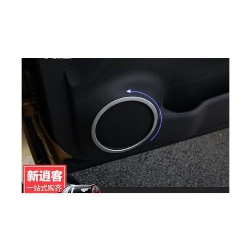 HIGH QUALITY!! Chrome interior car door speaker audio ring decoration trim for Nissan Qashqai 2015 2016 2017 ,free shipping