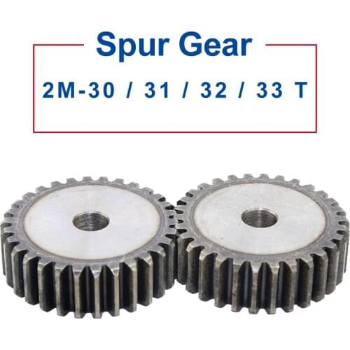 1 Piece 2M Gear 30/31/32/33T Process Hole12 mm Gear Wheel Low Carbon Steel Material High Quality pinion gear Total Height 20mm