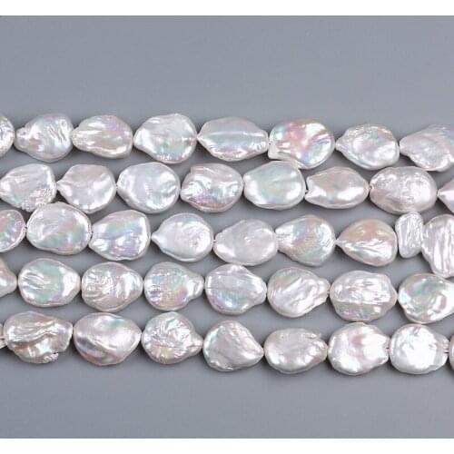 17-18mm Natural White Drop Water Shape Baroque Pearl Freshwater Pearl For Necklace Making