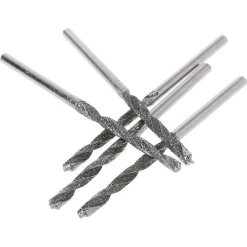 20Pcs 1mm 1.5mm 2mm 2.5mm Diamond Coated Twist Drill Bits Set For Glass Soft Metal Tile Stone