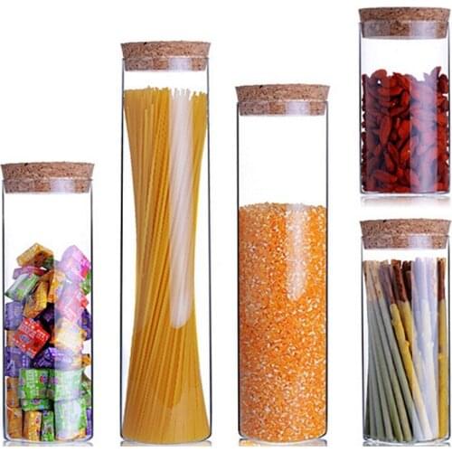 5 Styles/set Transparent Glasses Seal Pots Cores Storage Bottles Herbal Pots Kitchen Storage Views