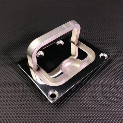 76*55mm Boat Accessories High Quality 316 Stainless Steel Marine Ring Handle Cover Flush Hatch Locker Cabinet Pull Lift