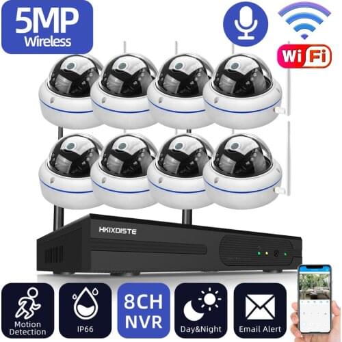 8CH IP Camera Wifi NVR Kit CCTV System 5MP Outdoor Waterproof Wifi Monitoring Cameras System 4ch Wireless Video Surveillance Kit