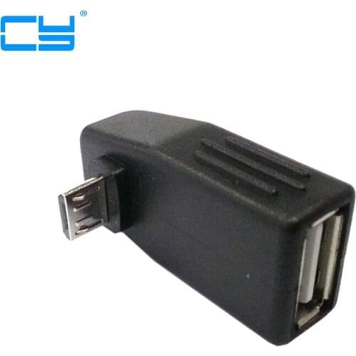 90d up Angled Micro USB to USB female Host OTG connector adapter for Samsung HTC Nokia Huawei xiaomi lenovo