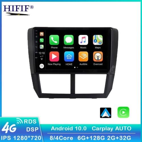 2 Din 9"Car Radio GPS Multimedia Player Android 10 auto For Subaru Forester 2008-2012 4G+64G Octa Core Navigation Fast Boot