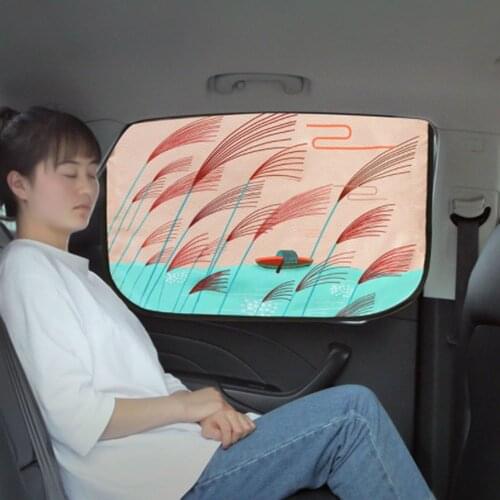 Car Window Shade Magnetic Curtain Sunshade Cover Cartoon Universal Side Window Sunshade UV Protection For Children Auto Supplies
