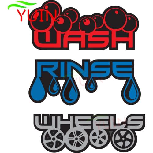 Car Sticker Bespoke Cars Detailing Valeting Wash, Rinse, Wheels PVC Decorative Decal Bucket Stickers Waterproof Decals 24*24cm