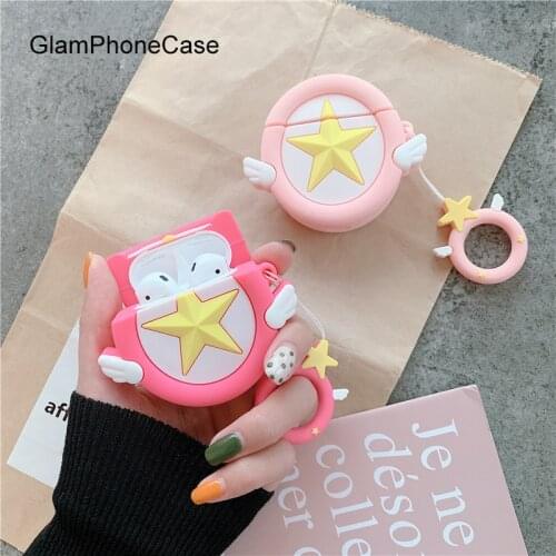 GlamPhoneCase Beautiful Girl Five-pointed Star Airpods1/2 Generation Protective Cover Apple Wireless Bluetooth Headset Box