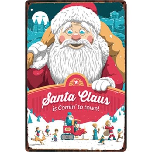 [ Kelly66 ] Merry Christmas New Metal Sign Tin Poster Home Decor Bar Wall Art Painting 20*30 CM Size y-1969