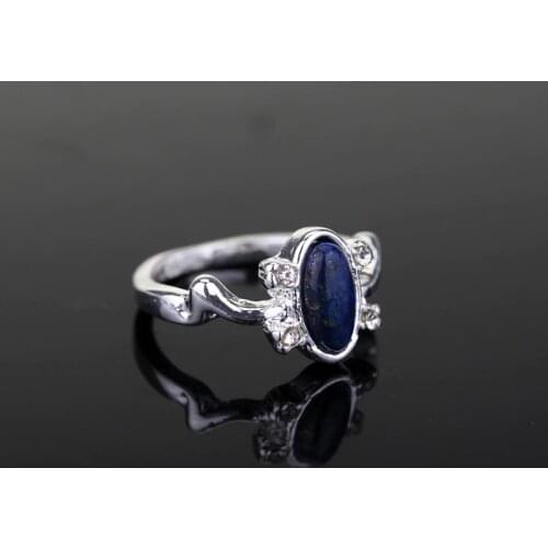 The Vampire Diaries Ring Elenas Daylight Sun Protection Ring Classic Design Blue Stone Ring For Women Fashion Accessories