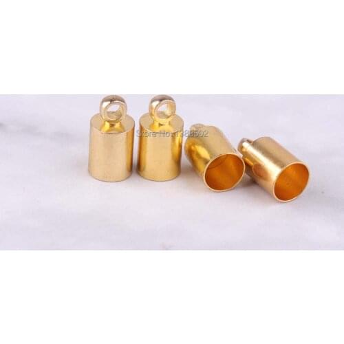 100pcs 10*5mm gold color necklace Cord End Caps stopper ending for rope decoration accessories